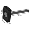 Adapter für T-Nut 20x24  für G3 Dachboxen