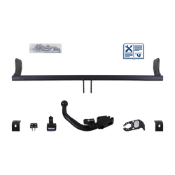 Attelage rotule démontable Brink + faisceau TowTec spécifique 13 broches