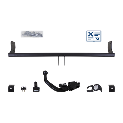 Attelage rotule démontable Brink + faisceau TowTec spécifique 13 broches