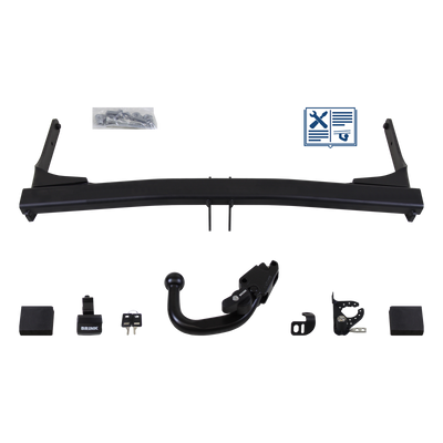 Attelage rotule démontable Brink + faisceau TowTec spécifique 13 broches