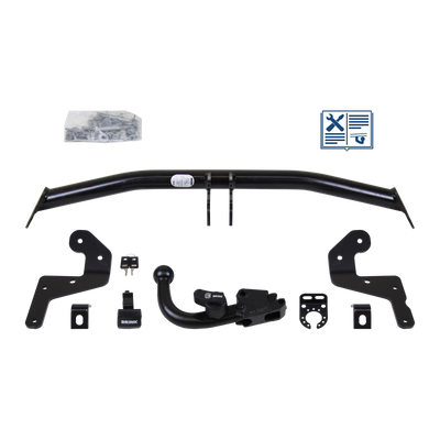 Attelage rotule démontable Brink + faisceau TowTec spécifique 13 broches