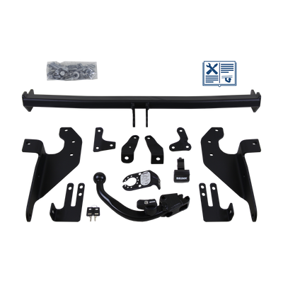 Attelage rotule démontable Brink + faisceau TowTec spécifique 13 broches