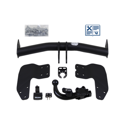 Attelage rotule démontable Brink + faisceau TowTec spécifique 13 broches