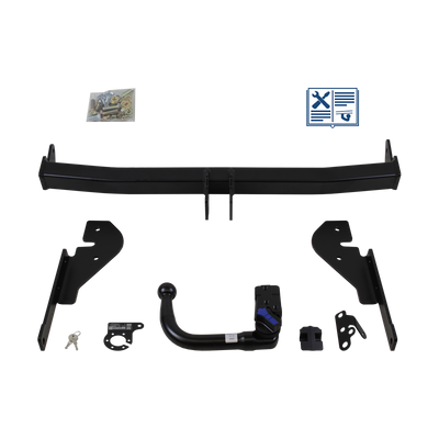Attelage rotule démontable AUTO-HAK + faisceau TowTec spécifique 13 broches
