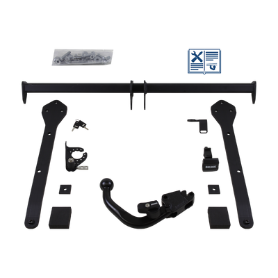 Attelage rotule démontable Brink + faisceau TowTec spécifique 13 broches