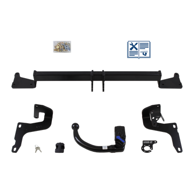 Attelage rotule démontable AUTO-HAK + faisceau TowTec spécifique 13 broches