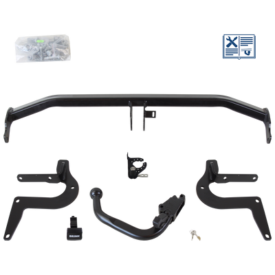 Attelage rotule démontable Brink + faisceau TowTec spécifique 13 broches