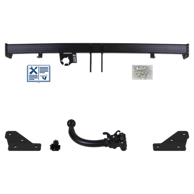 Attelage rotule démontable AUTO-HAK + faisceau TowTec universel 13 broches