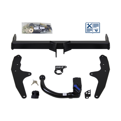 Attelage rotule démontable AUTO-HAK + faisceau TowTec universel 13 broches