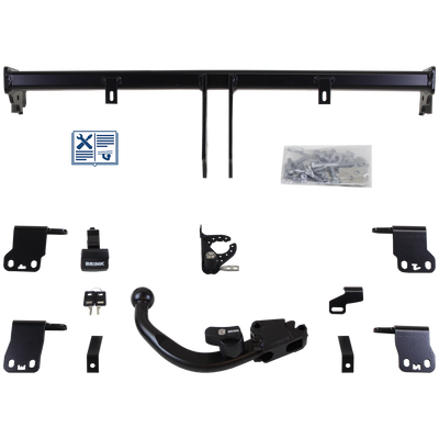 Attelage rotule démontable Brink + faisceau TowTec spécifique 13 broches