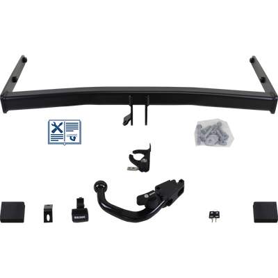 Attelage rotule démontable Brink + faisceau TowTec spécifique 13 broches