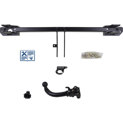 Attelage rotule démontable AUTO-HAK + faisceau TowTec spécifique 13 broches