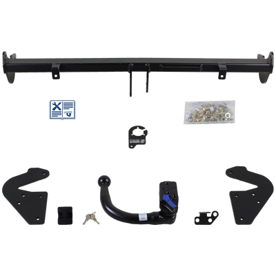 Attelage rotule démontable AUTO-HAK + faisceau TowTec spécifique 13 broches